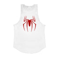 Camiseta sem mangas com estampa de aranha vermelha