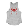 Camiseta sem mangas com estampa de aranha vermelha